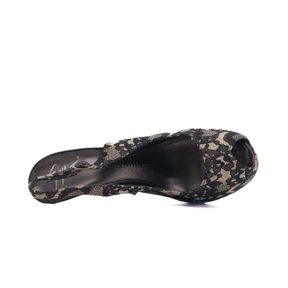 Guiseppe Zanotti Lace Slingback Platform Peep Toe Pumps Size 38.5 - Picture 5 of 10
